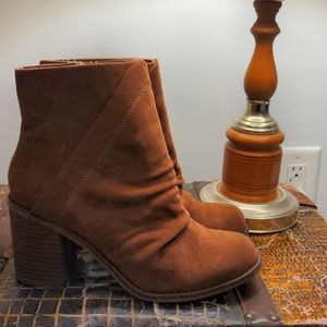 Suede booties